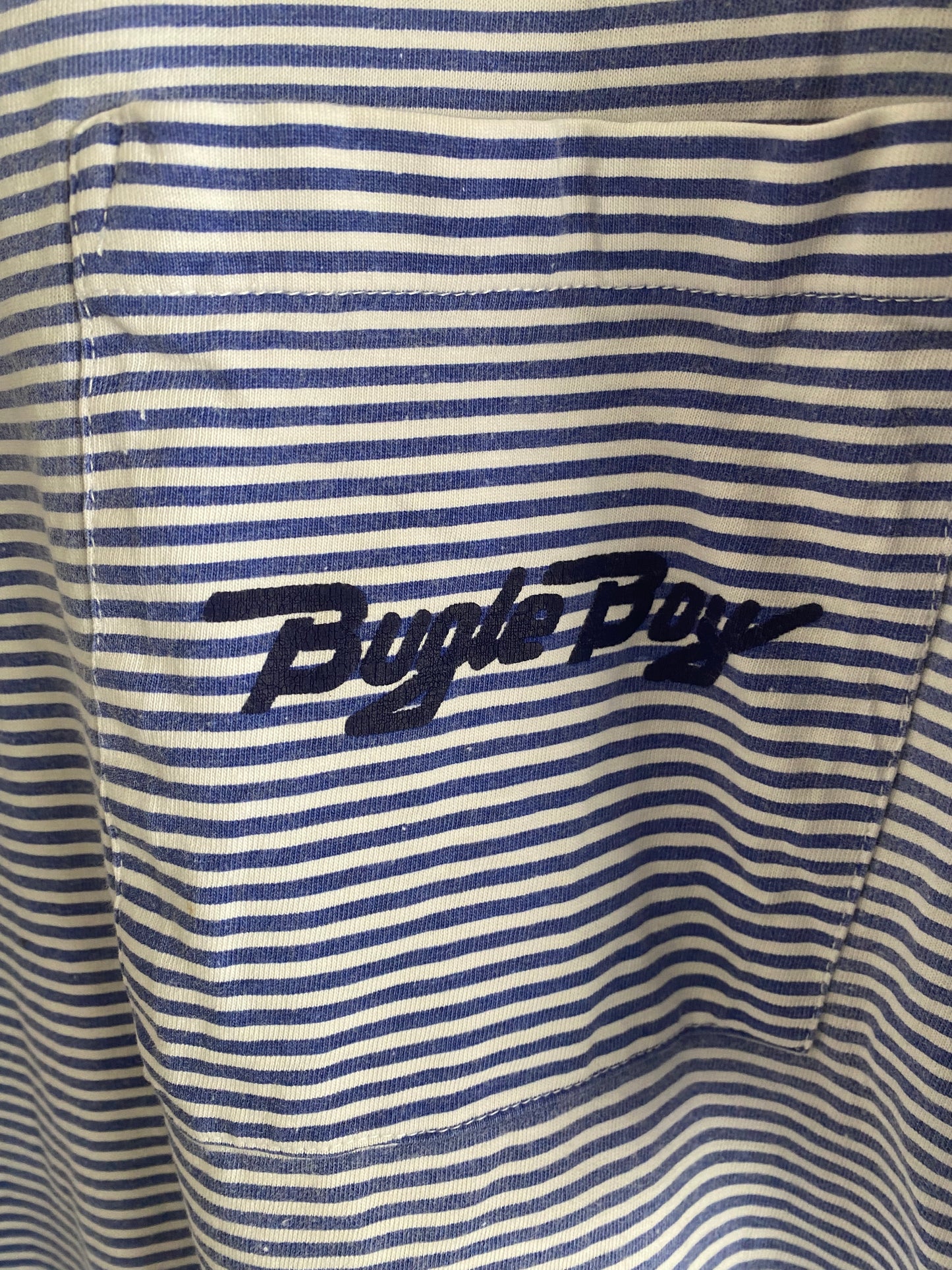 Vintage Bugle Boy Blue Strip Pocket Shirt