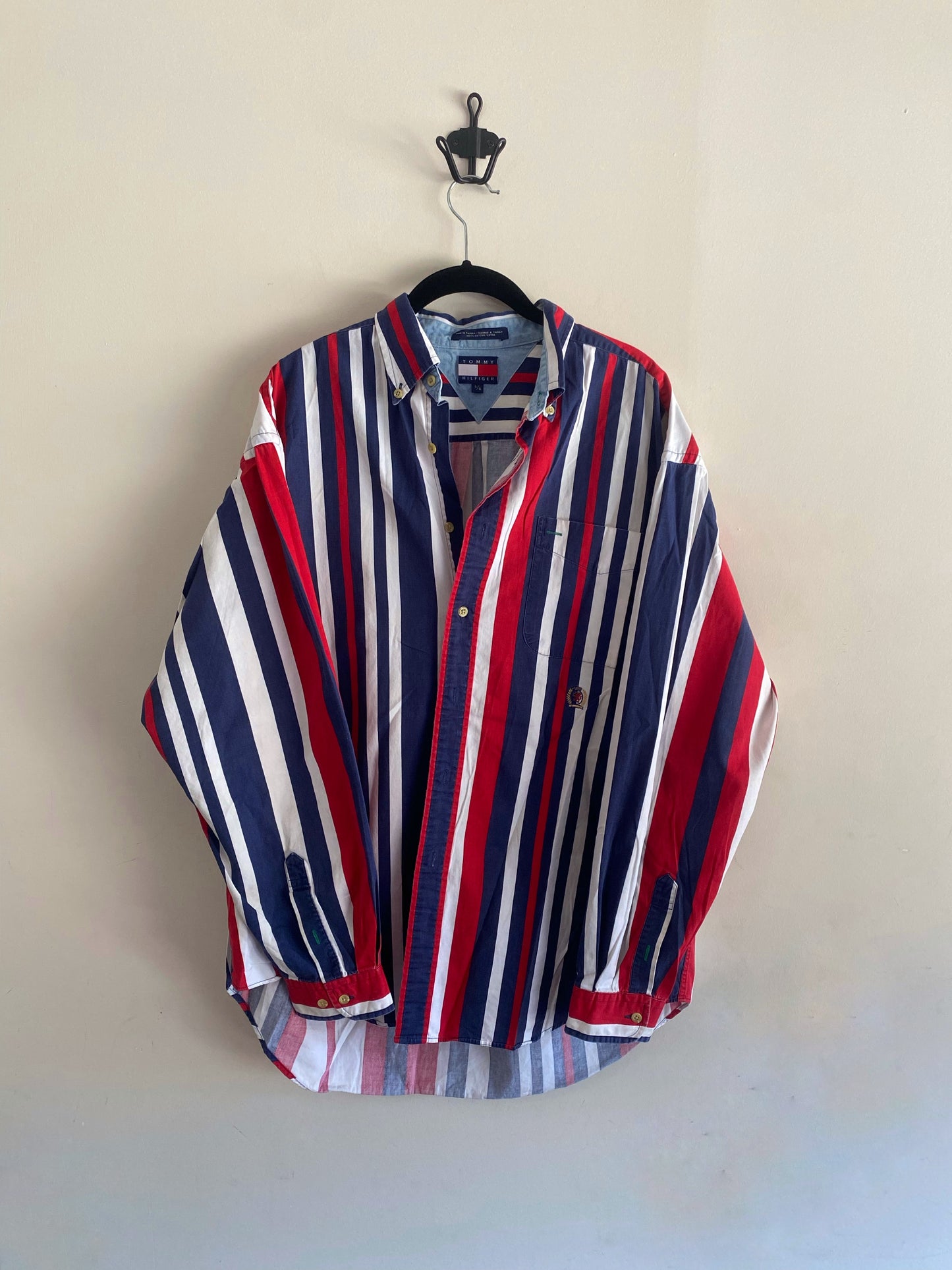 Vintage Tommy Hilfiger Multi Color Strip Long Sleeve