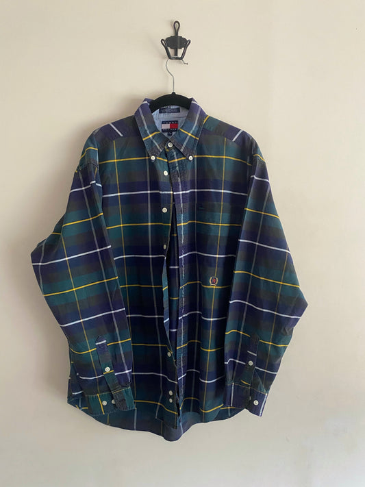 Vintage Tommy Hilfiger Green/Blue Flannel