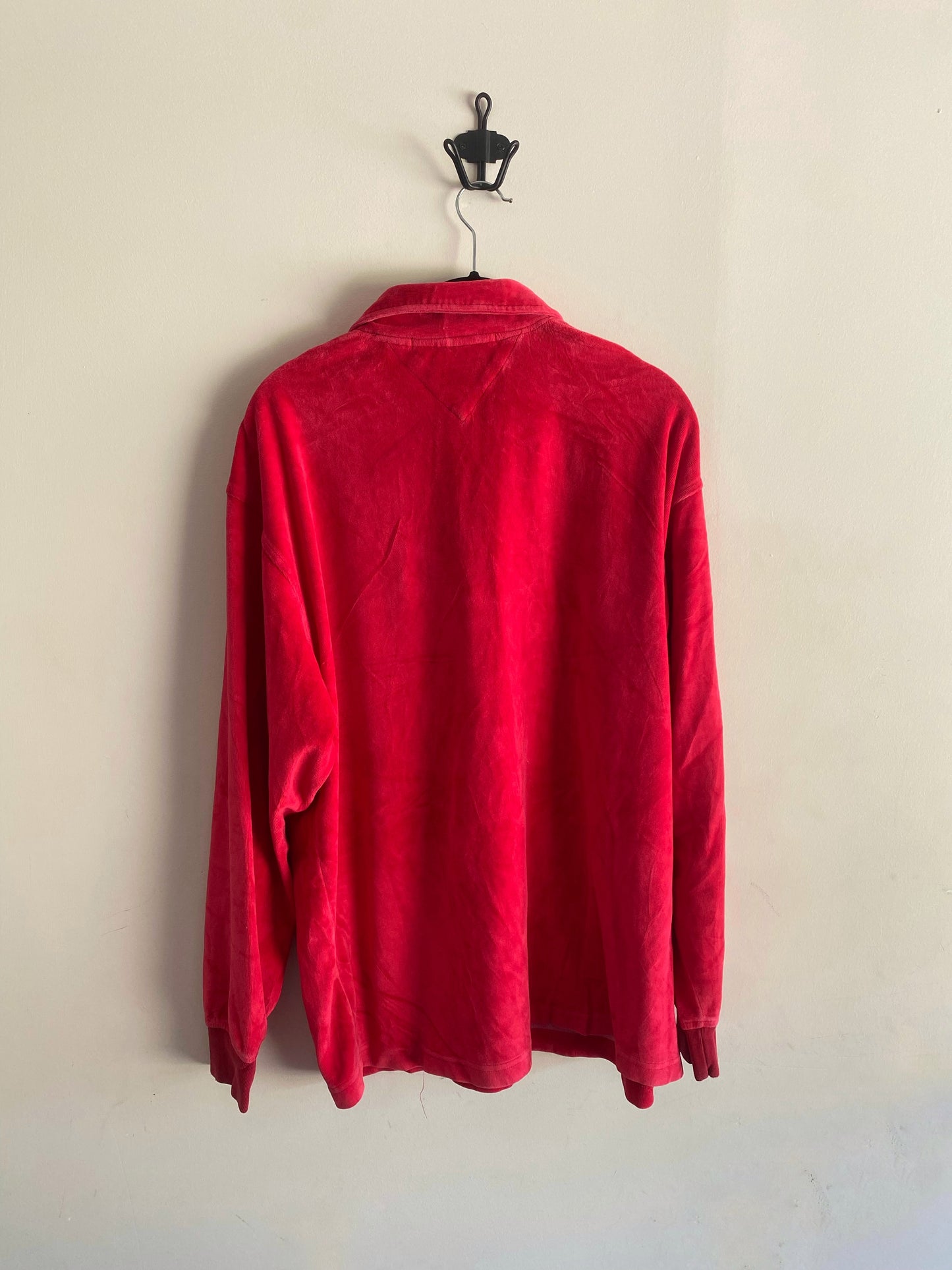 Vintage Tommy Hilfiger Red 1/4 Zipper Long Sleeve