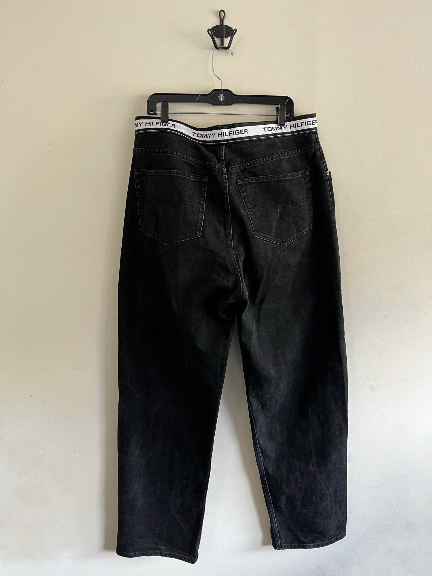 Vintage Tommy Jeans Black Tommy Hilfiger Waistband Pants