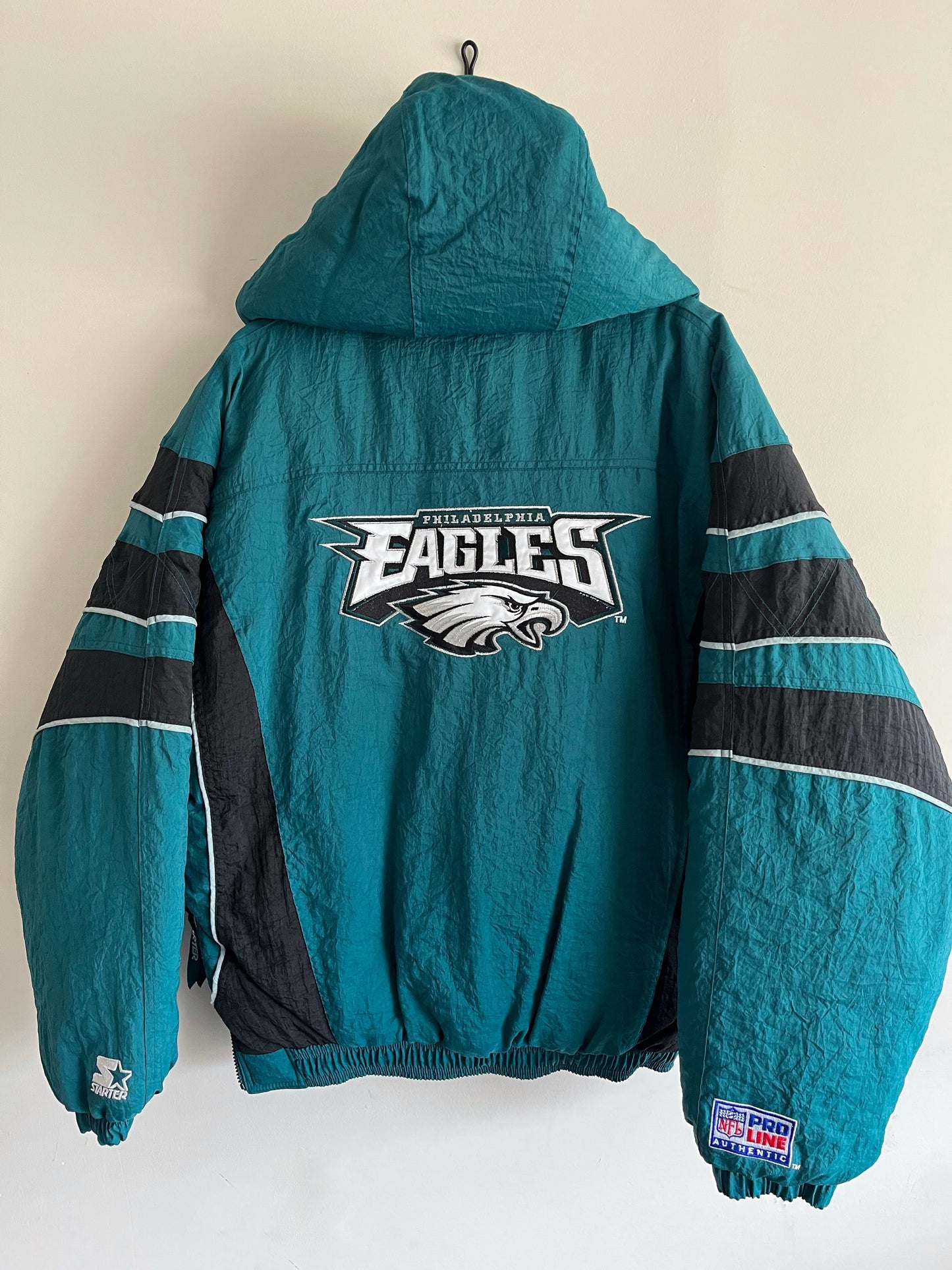 Vintage Starter Pro Line Philadelphia Eagles Bubble Jacket