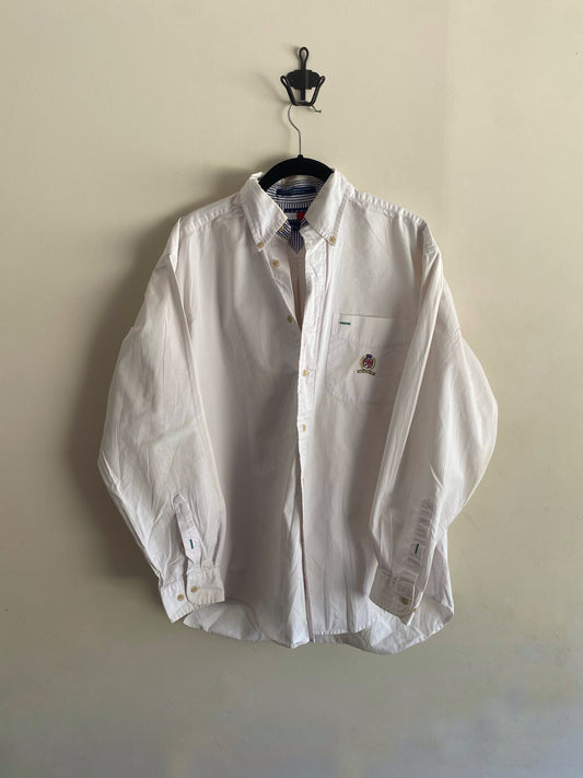 Vintage Tommy Hilfiger White Long Sleeve Button Up