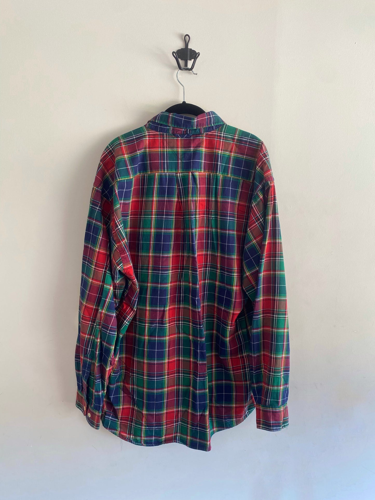 Vintage Tommy Hilfiger Multi Color Wave Plaid Long Sleeve