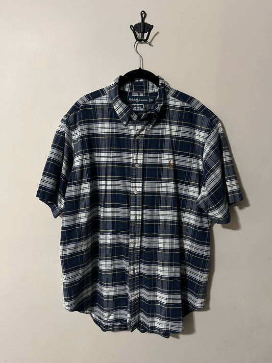 Classic Ralph Lauren Blue Plaid Short Sleeve