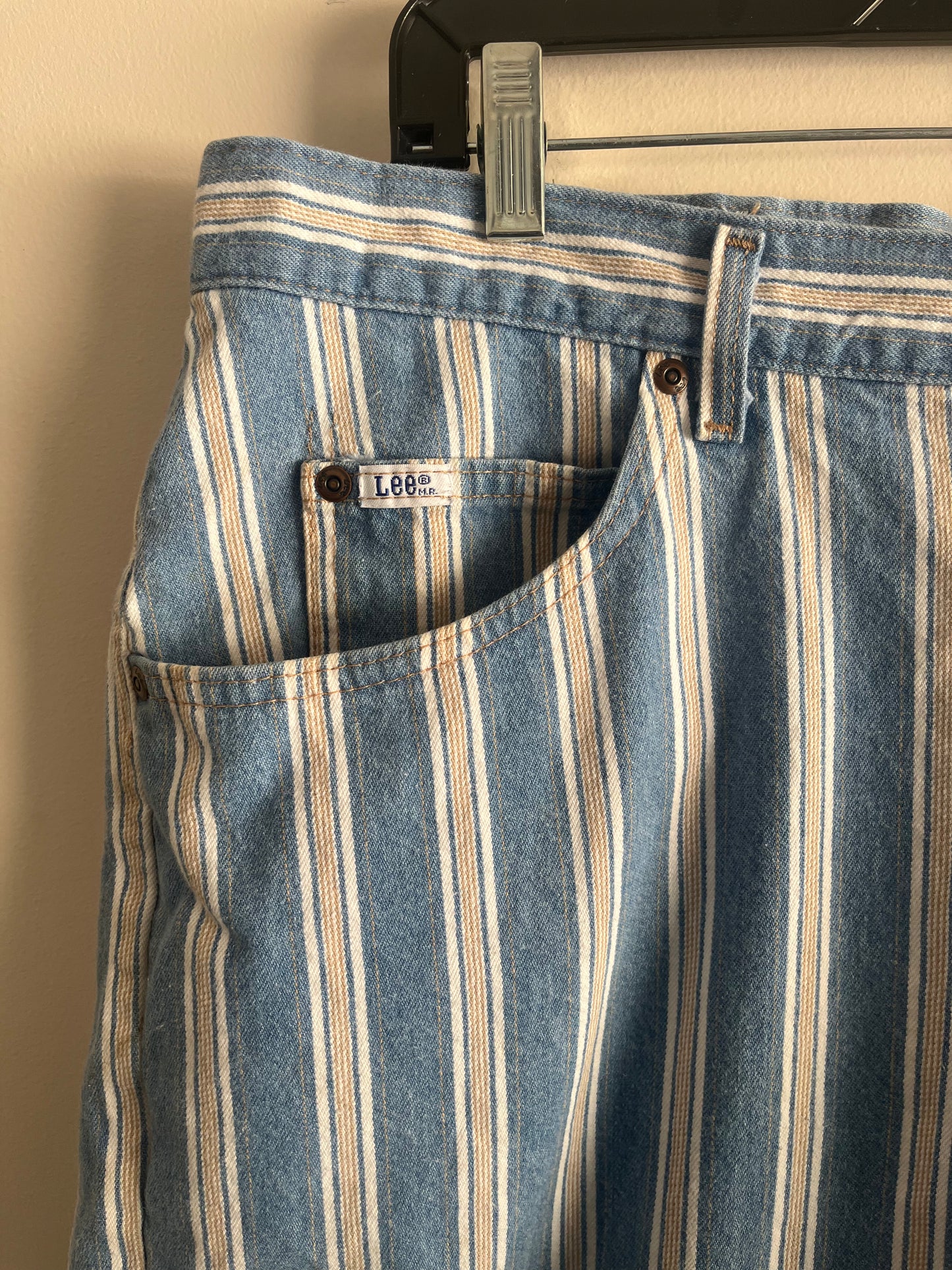 Vintage Lee Stripped Denim Shorts