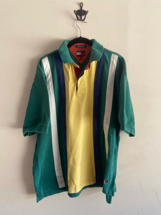 Vintage Tommy Hilfiger Jungle Green Collar Shirt