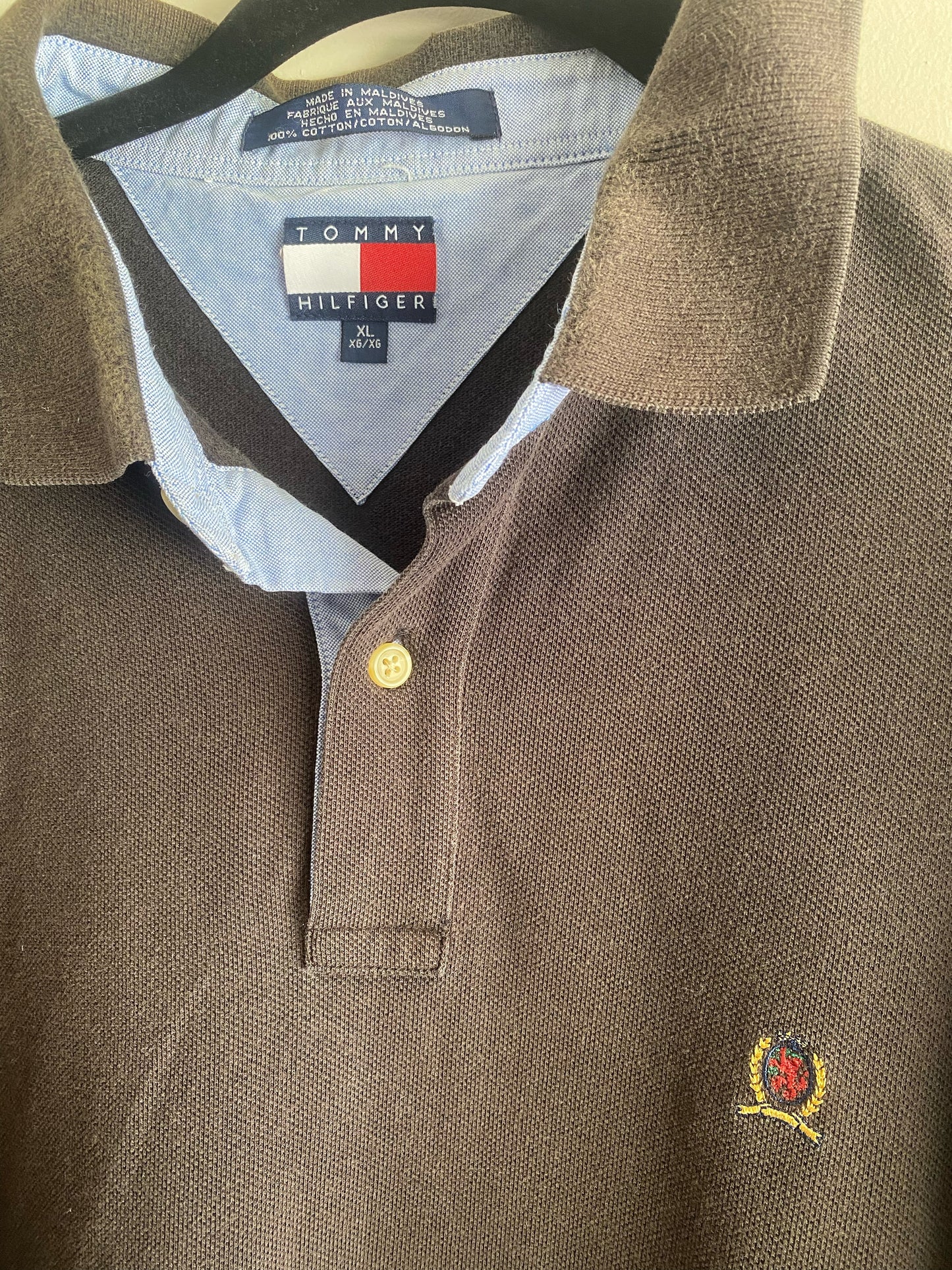 Vintage Tommy Hilfiger Brown Collar Shirt