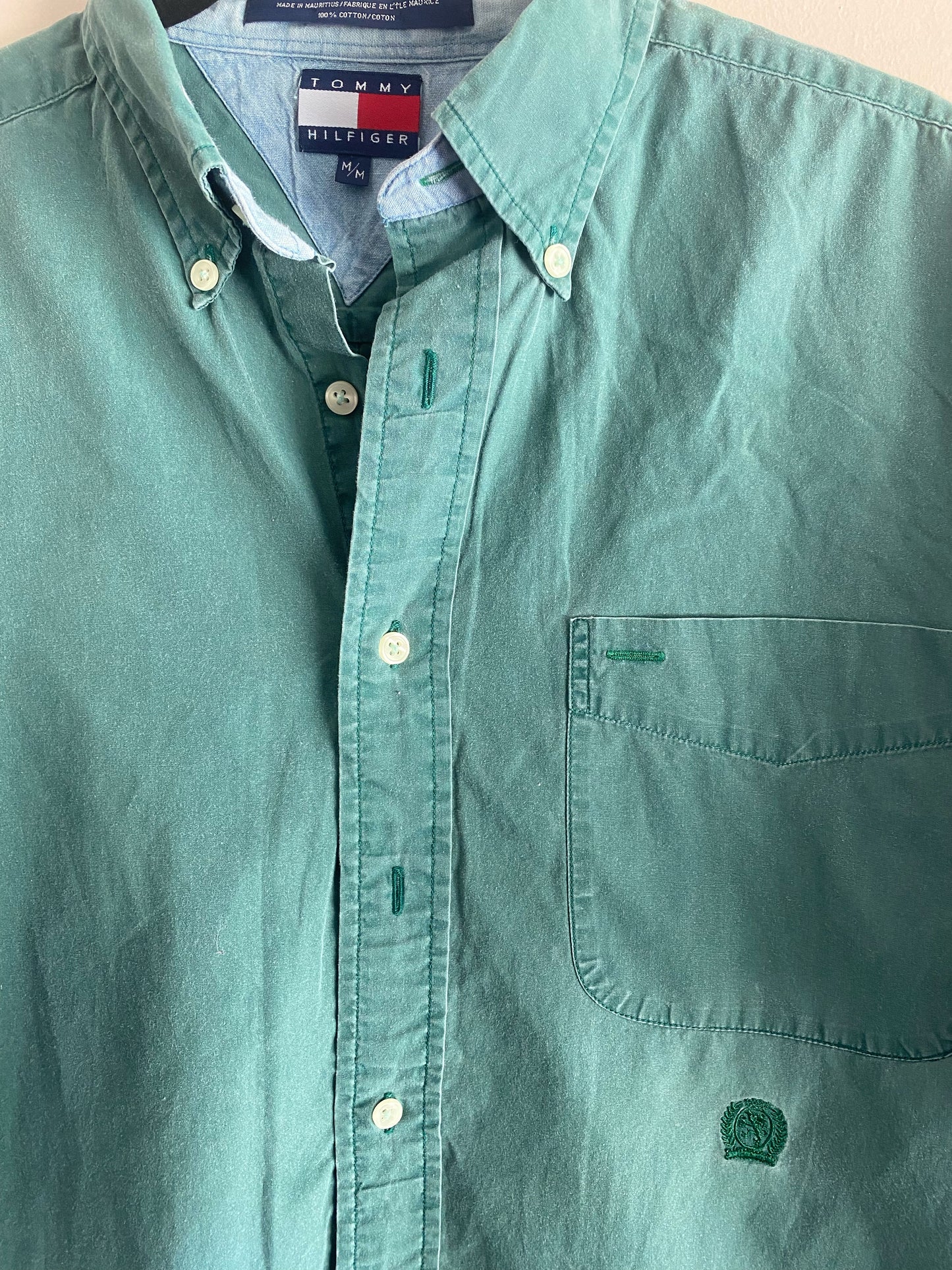 Vintage Tommy Hilfiger Mint Green Button Up