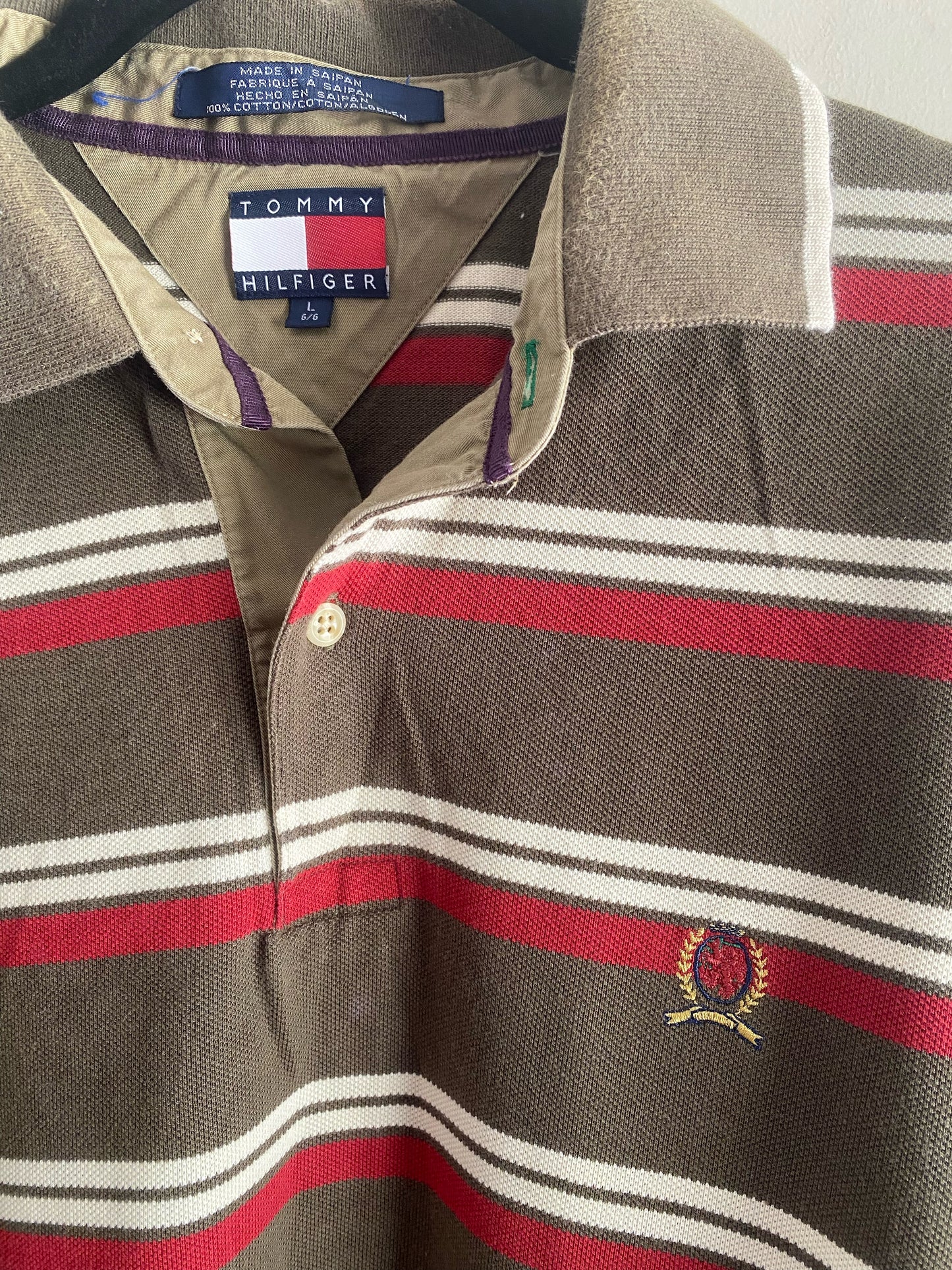 Vintage Tommy Hilfiger Striped Collar Shirt